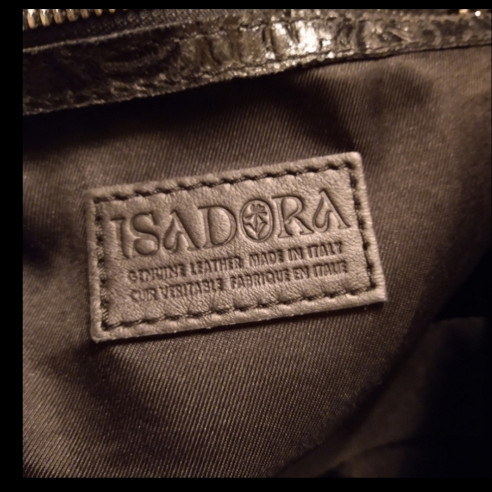 Isadora Italy ♣️Embossed Leather Tote Shoulderbag Crossbody ♣️ - Picture 6 of 15